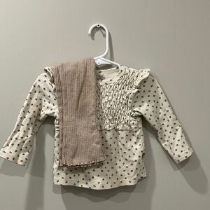 Organic Rabbit + Bear Cream and Brown Matching Set